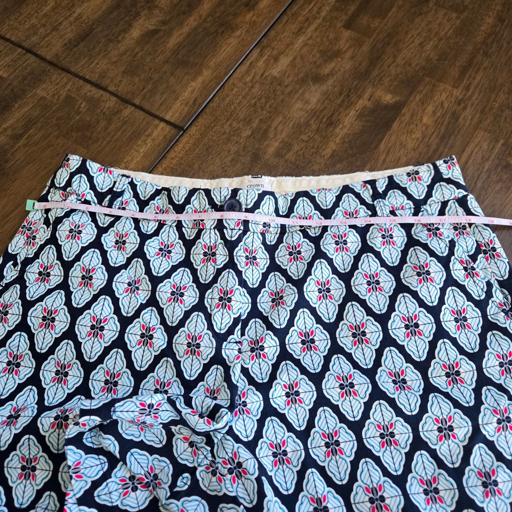 Crown & Ivy Shorts Womens 14 Chino Casual Preppy Summer Printed Flat Front - Picture 7 of 9